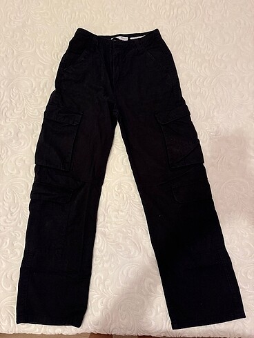 BERSHKA STRAIGHT CARGO PANTOLON