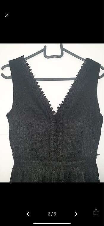 Sıyah dız altı elbıse - Görsel 2