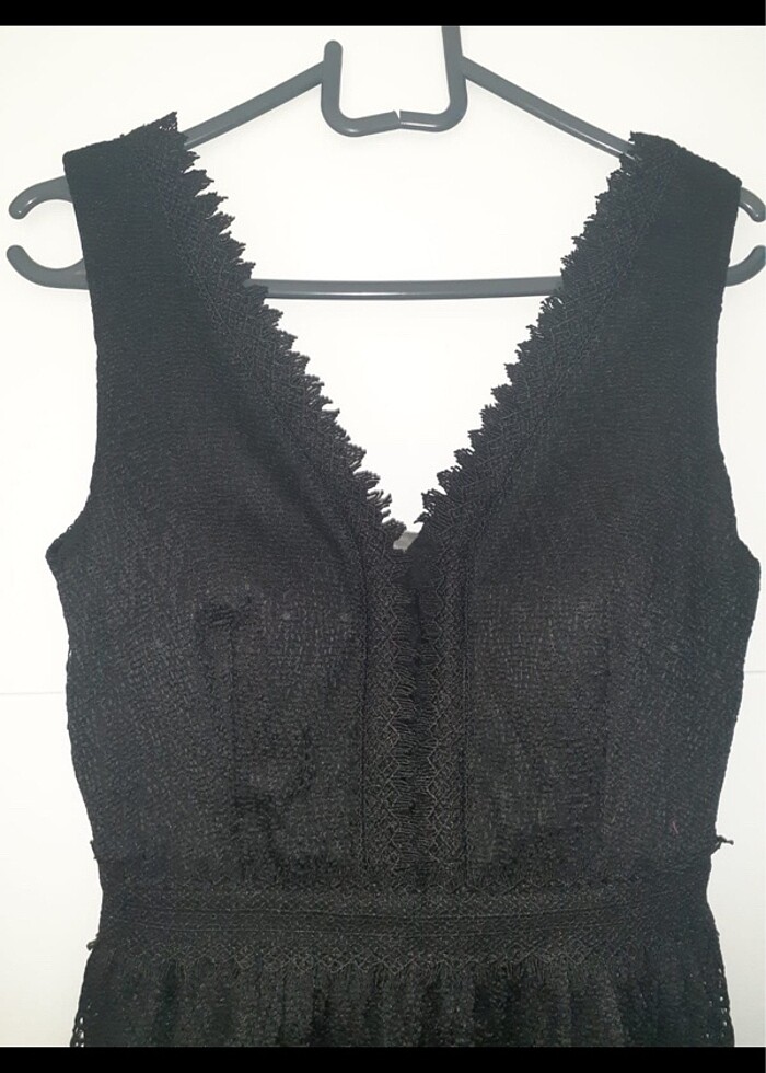 Sıyah dız altı elbıse - Görsel 2