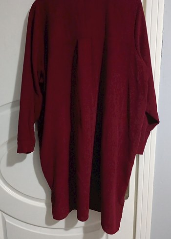 Bordo Uzun Kollu Düğmeli gömlek - Görsel 3