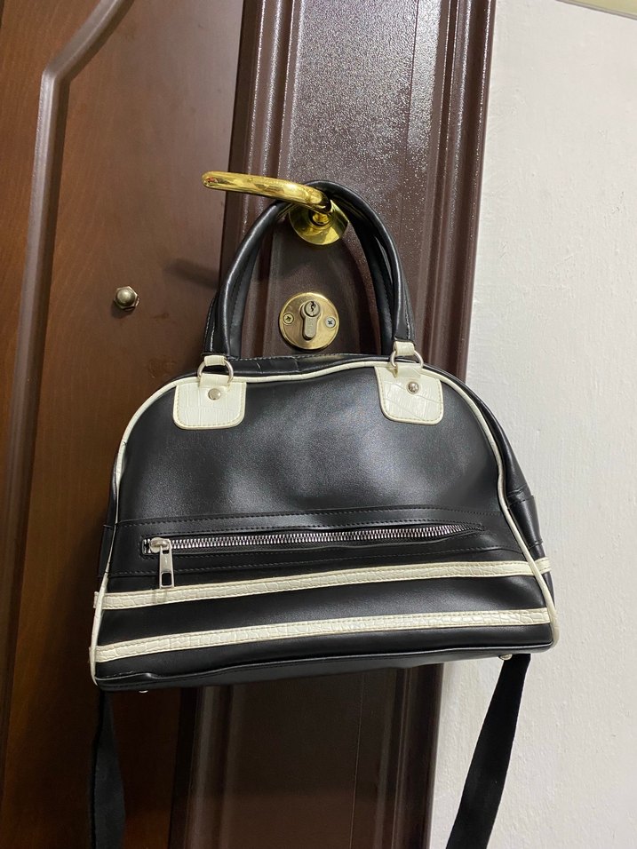 Klasik Siyah Suni Deri Kadın Çanta - Görsel 3