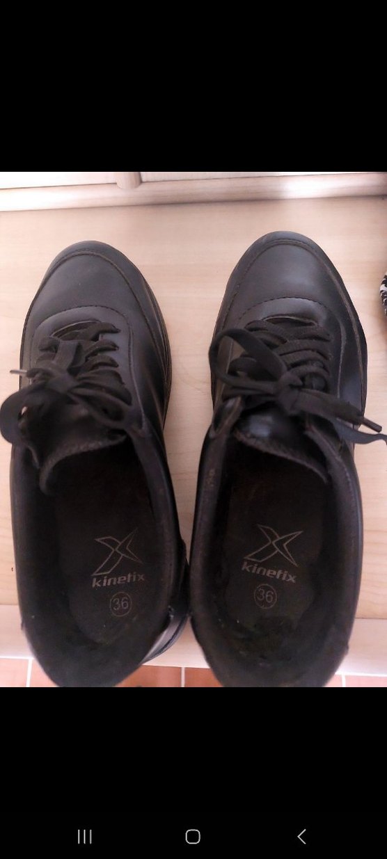 Siyah Bağcıklı Kadın Spor Ayakkabı - Görsel 5