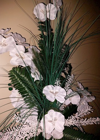 Beyaz Yapay Çiçek Aranjmanı - Görsel 6