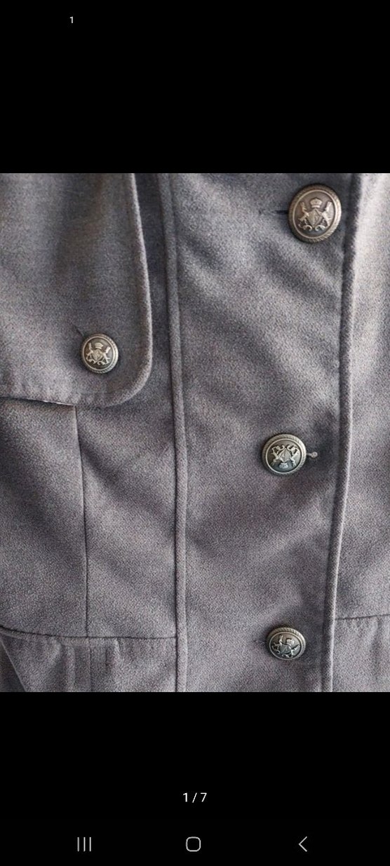 Düğmeli Gri Kadın midi Kaban - Görsel 2