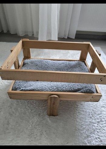 Ahşap Petek üstü Kedi Yatağı (yer yatağına da dönüşüyor) - Görsel 5