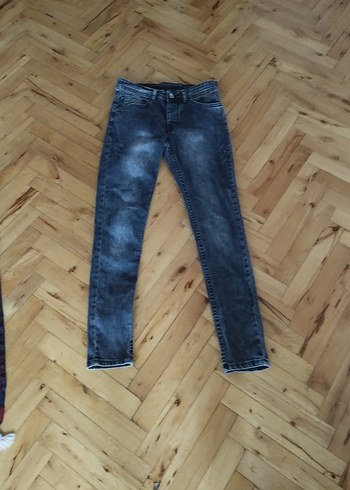 Gri Skinny Kesim Kadın Denim Pantolon