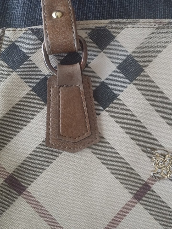 Burberry Kahverengi Kareli Kadın Omuz Çantası - Görsel 5