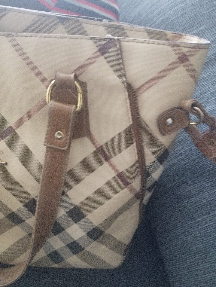 Burberry Kahverengi Kareli Kadın Omuz Çantası - Görsel 3