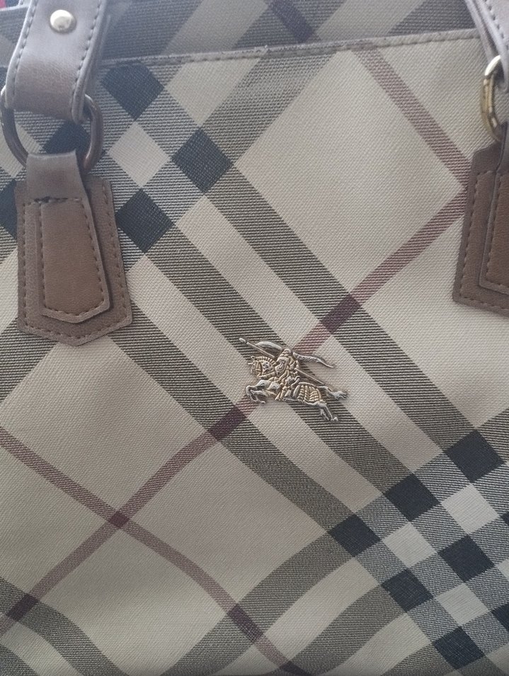 Burberry Kahverengi Kareli Kadın Omuz Çantası - Görsel 2