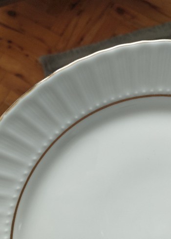 Parlak Beyaz porselen servis tabağı - Görsel 3