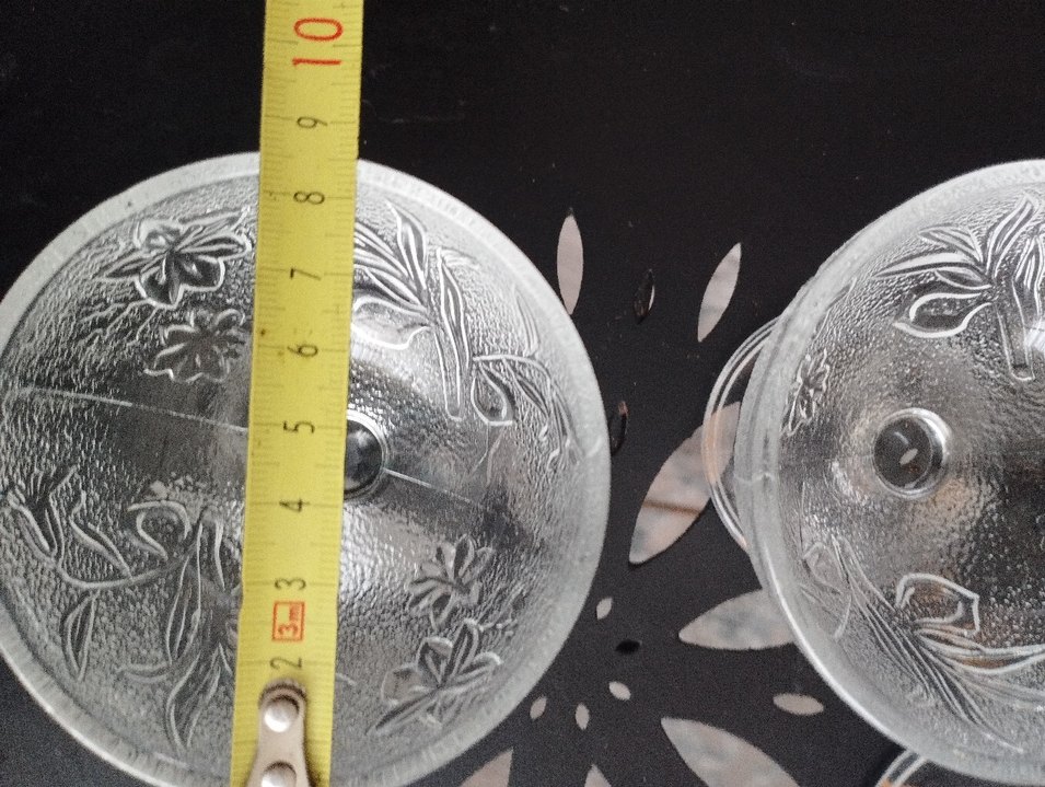 nostaljik  Desenli Şeffaf Cam reçellik ,Kase Seti - Görsel 4