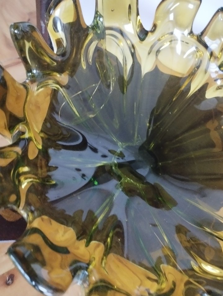 antika murano cam çanak - Görsel 3