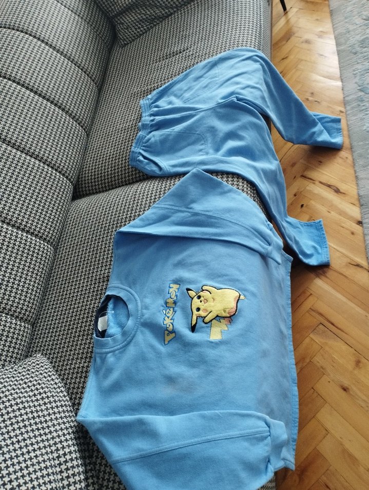 Mavi erkek Çocuk Triko Eşofman Takımı - Görsel 2