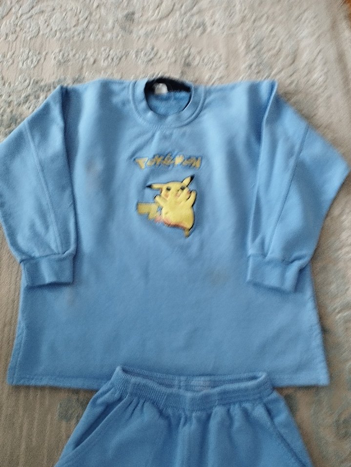 Mavi erkek Çocuk Triko Eşofman Takımı - Görsel 3