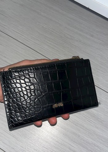 Mango Siyah Yılan Derisi Desenli Deri Kadın Cüzdan - Görsel 3