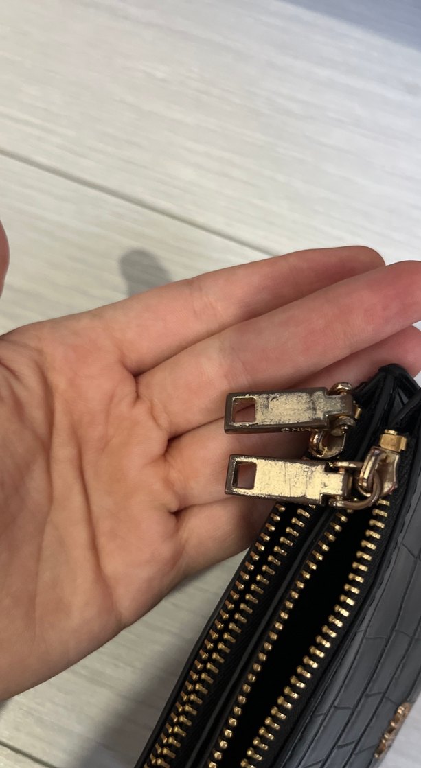 Mango Siyah Yılan Derisi Desenli Deri Kadın Cüzdan - Görsel 5