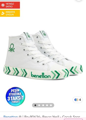 Benetton Beyaz Kadın Spor Ayakkabı - Görsel 5