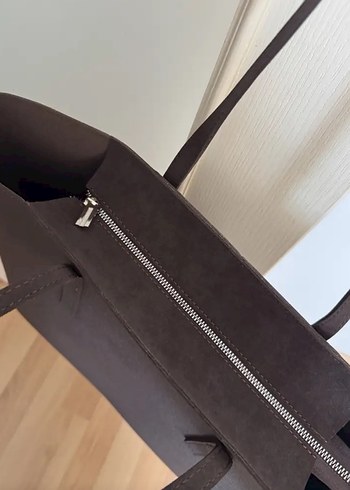 Kahverengi Süet Kadın Çanta - Görsel 3