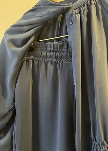 Uzun Lacivert Salaş Kadın Tunik Pantalon Takım - Görsel 3