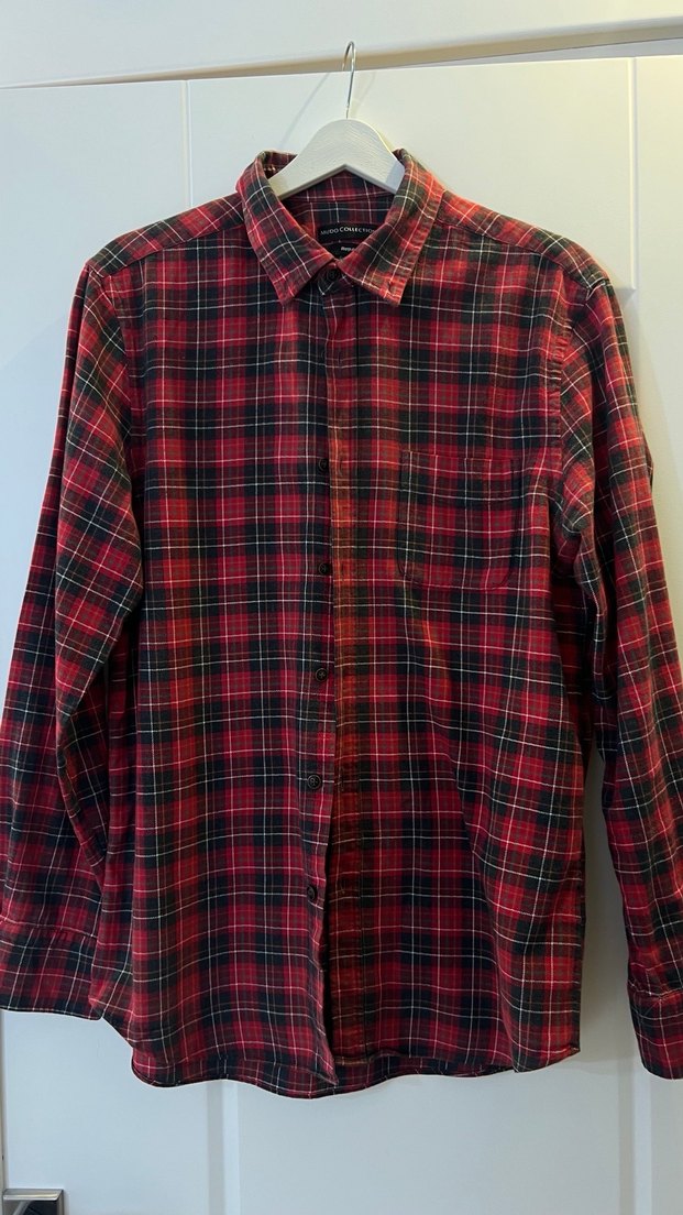 Kırmızı Ekoseli Uzun Kollu Gömlek - Görsel 2