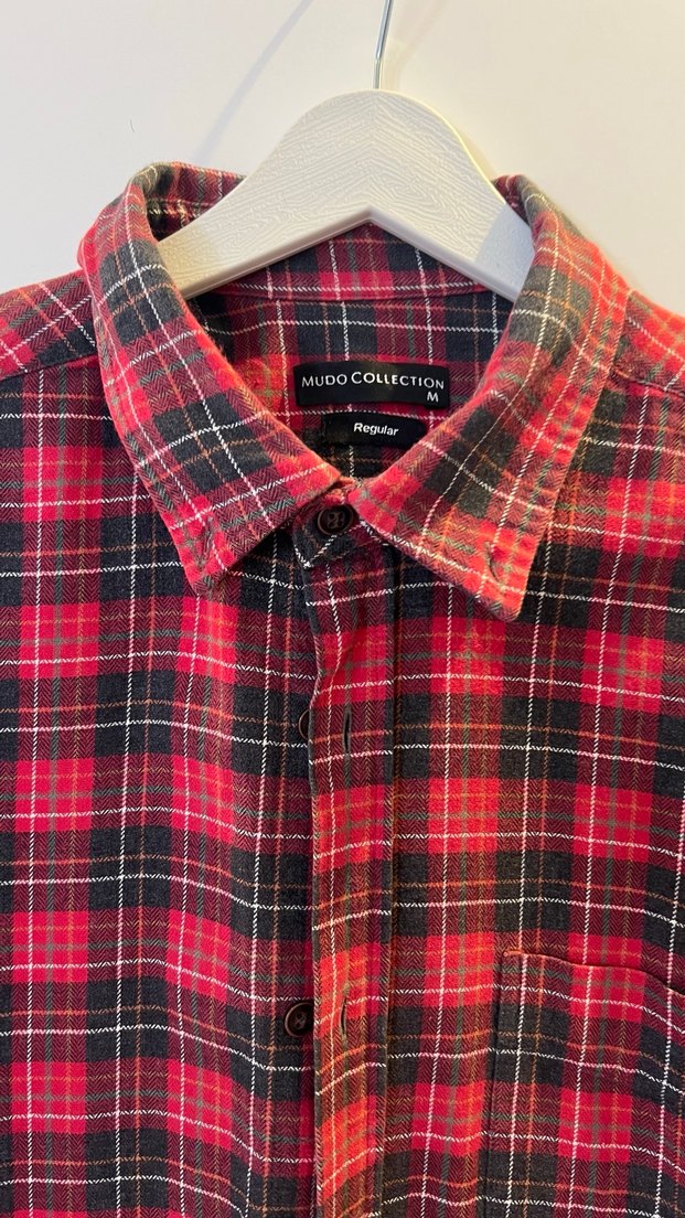 Kırmızı Ekoseli Uzun Kollu Gömlek - Görsel 4