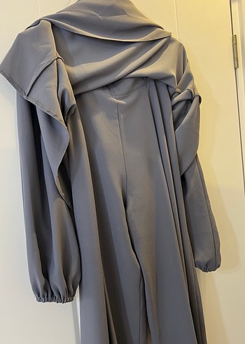 Gri Uzun Kollu Kadın Tunik Pantolon Takım - Görsel 3