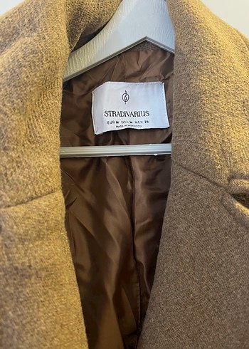 Düğmeli Kahverengi Midi Yün Kaban - Görsel 3