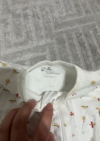 Bebek Erkek Beyaz Pamuklu Uzun Kollu Hastane Kıyafeti - Görsel 2