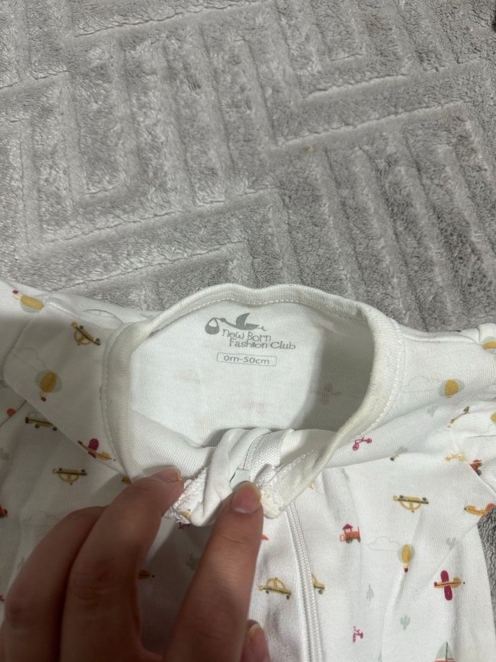 Bebek Erkek Beyaz Pamuklu Uzun Kollu Hastane Kıyafeti - Görsel 2