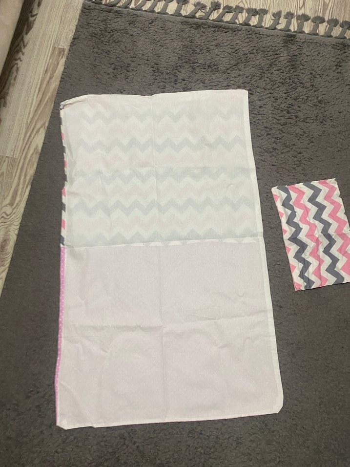 Pembe Gri Desenli Çocuk Uyku Seti - Görsel 2