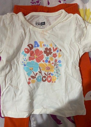 Renkli Baskılı Bebek Kız Takımı - Görsel 3