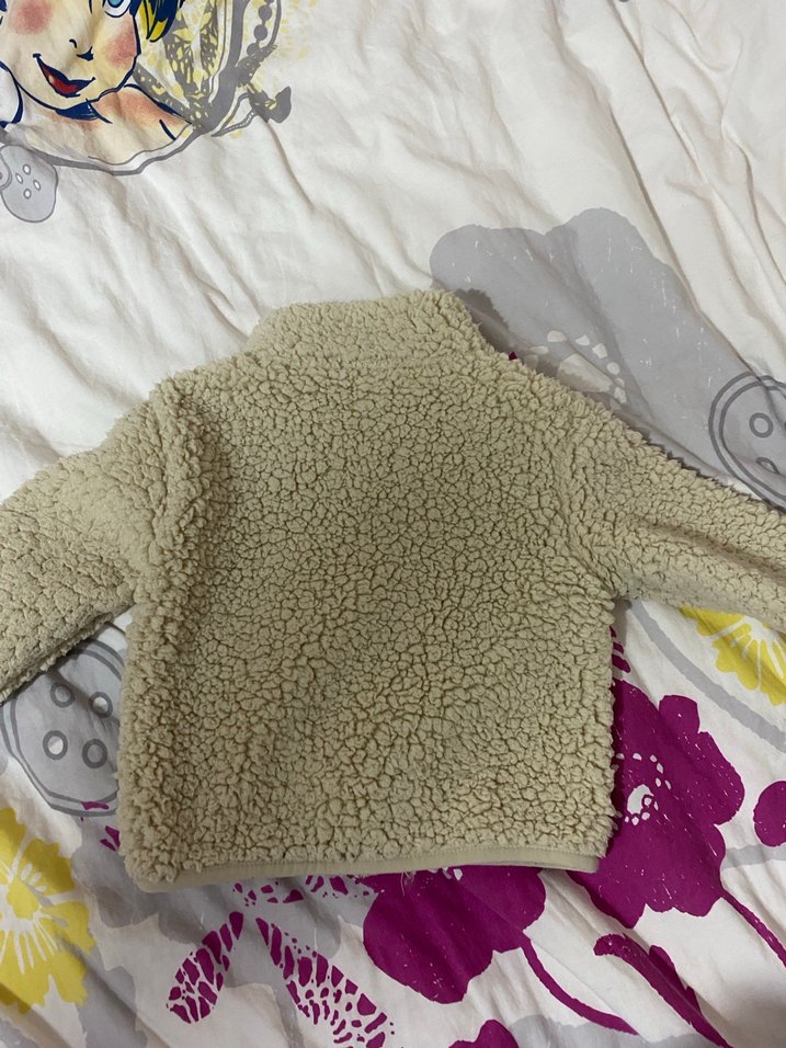 Erkek Çocuk Krem Rengi Kürklü Ceket - Görsel 3