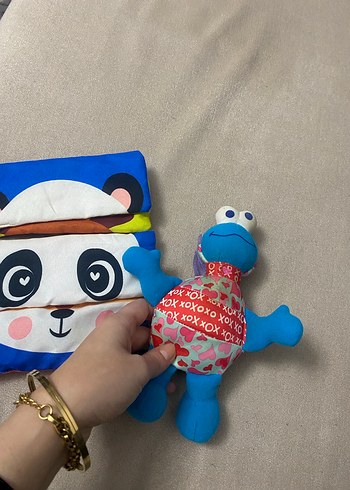 Renkli Eğitici Hayvan Temalı Kitap fışırtılı ve Peluş Oyuncak - Görsel 4