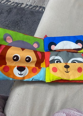 Renkli Eğitici Hayvan Temalı Kitap fışırtılı ve Peluş Oyuncak - Görsel 2