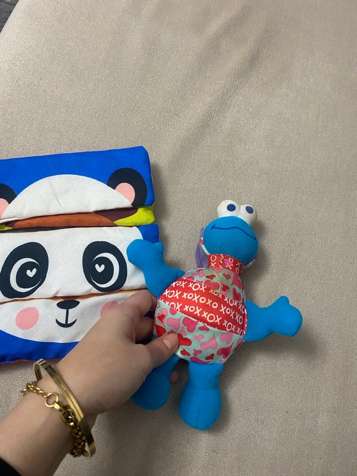 Renkli Eğitici Hayvan Temalı Kitap fışırtılı ve Peluş Oyuncak - Görsel 4