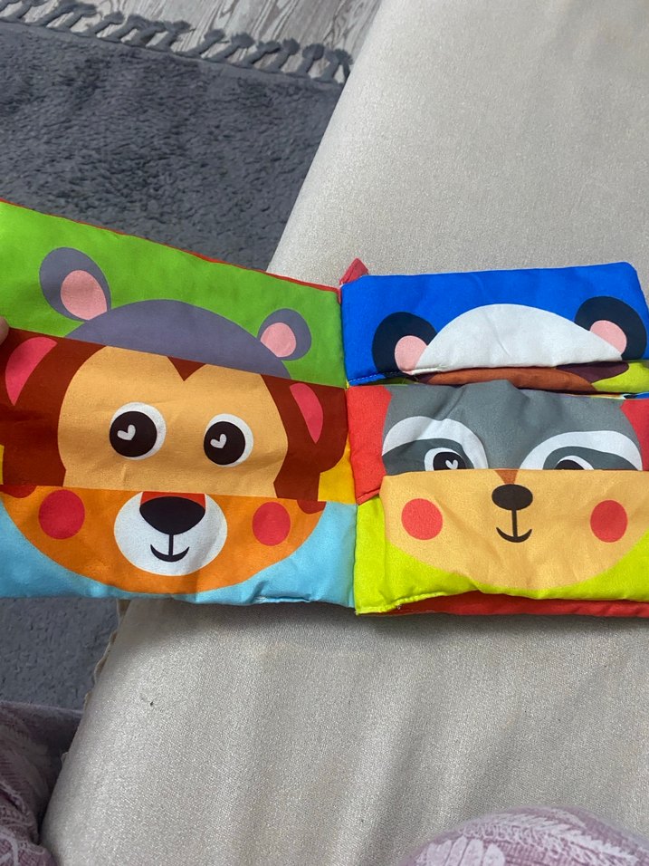 Renkli Eğitici Hayvan Temalı Kitap fışırtılı ve Peluş Oyuncak - Görsel 2