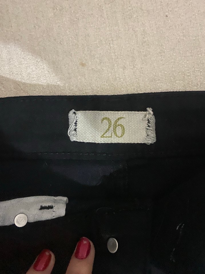 Düğmeli Siyah Mini Kot Etek - Görsel 2