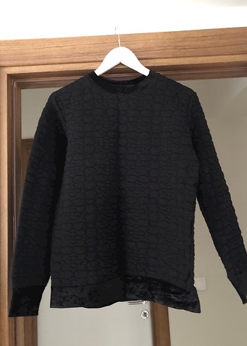 Diğer Siyah Örgü Kadın Sweatshirt