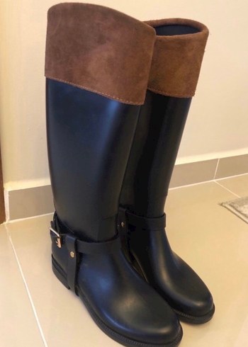 Kahverengi Süet Tokalı Dizüstü Çizme - Görsel 2