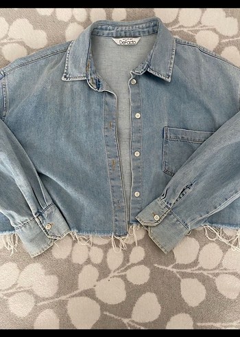Defacto Düğmeli Mavi Denim Kadın Ceket