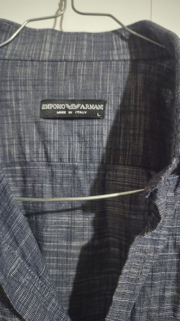 Gri Keten Erkek Uzun Kollu Gömlek - Görsel 2