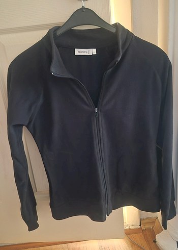 Siyah Fermuarlı Yüksek Yakalı Sweatshirt - Görsel 2