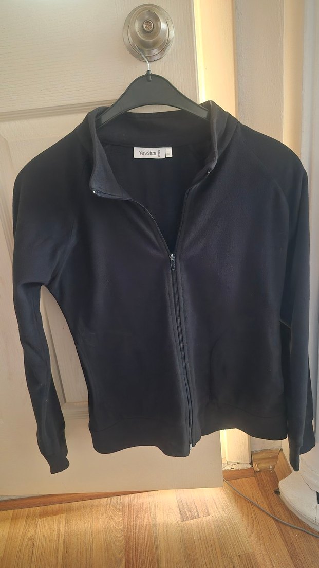 Siyah Fermuarlı Yüksek Yakalı Sweatshirt - Görsel 2