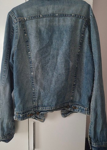 Düğmeli Erkek Mavi Denim Ceket - Görsel 3