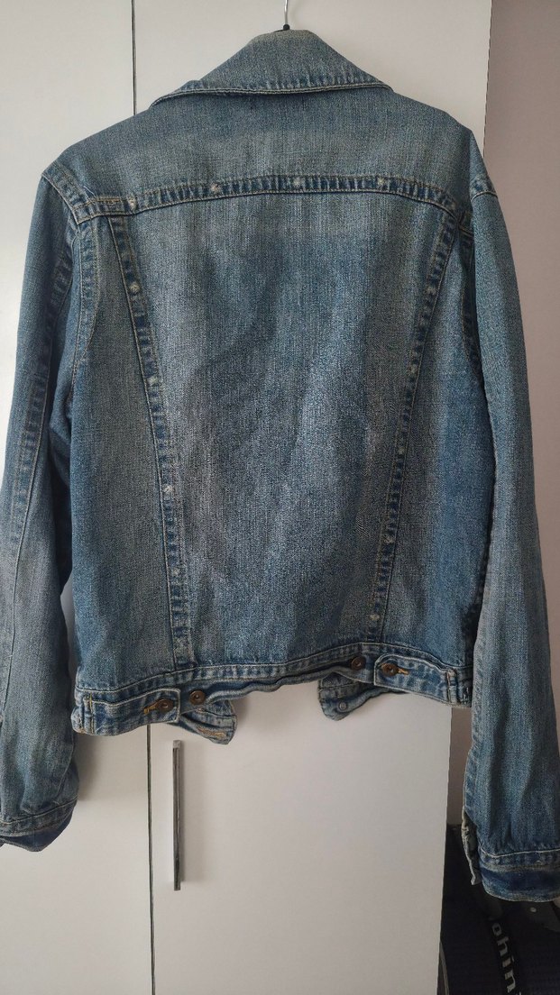 Düğmeli Erkek Mavi Denim Ceket - Görsel 3