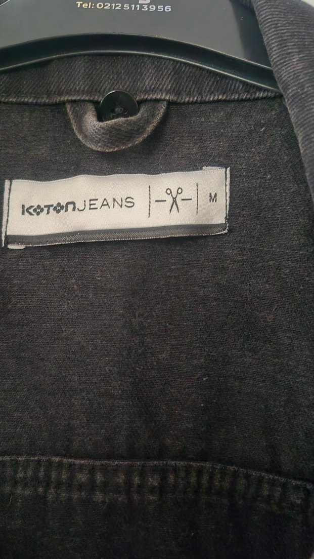 Siyah Düğmeli Erkek Kot Ceket - Görsel 2