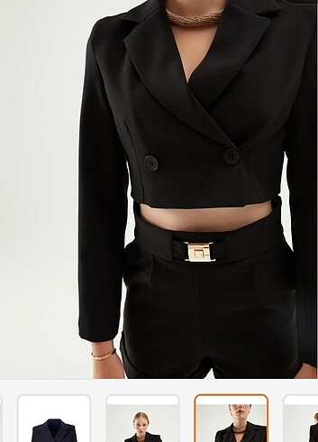 Kruaveze crop blazer ceket