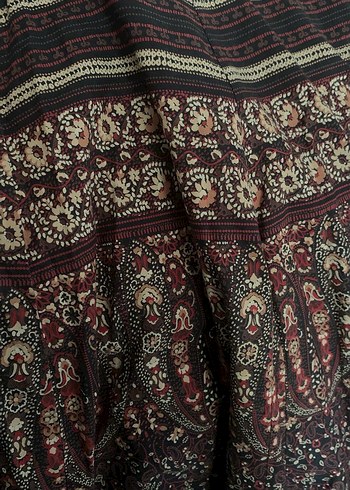 Uzun Vintage Bohem Etek - Görsel 2