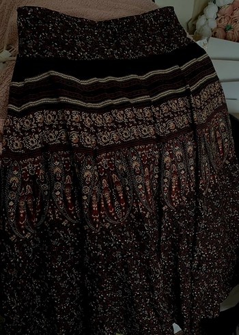 Uzun Vintage Bohem Etek - Görsel 3