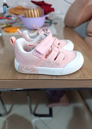 Kız Çocuk Pembe Sneaker Velcro Bantlı - Görsel 3